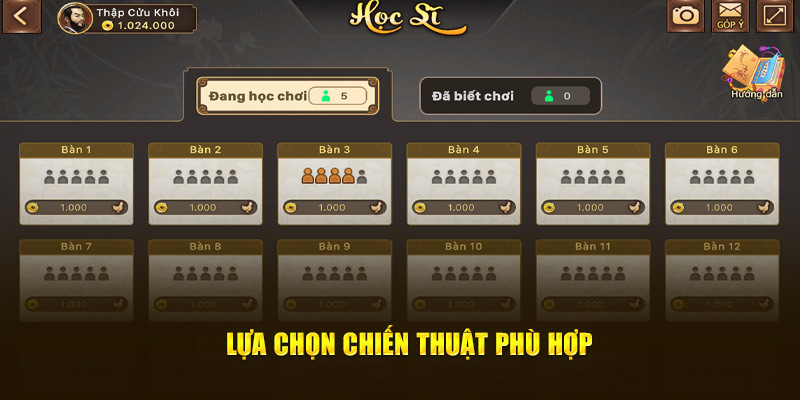 Lựa chọn chiến thuật phù hợp